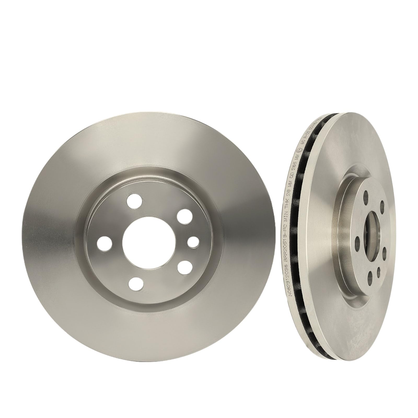Frankberg 2 discos de freno + 4 pastillas de freno con lubricante para frenos delantero izquierdo y derecho. Compatible con C8 EA EB 2002-2014 Jumpy U6U 2003-2006 Replace# 1331301080