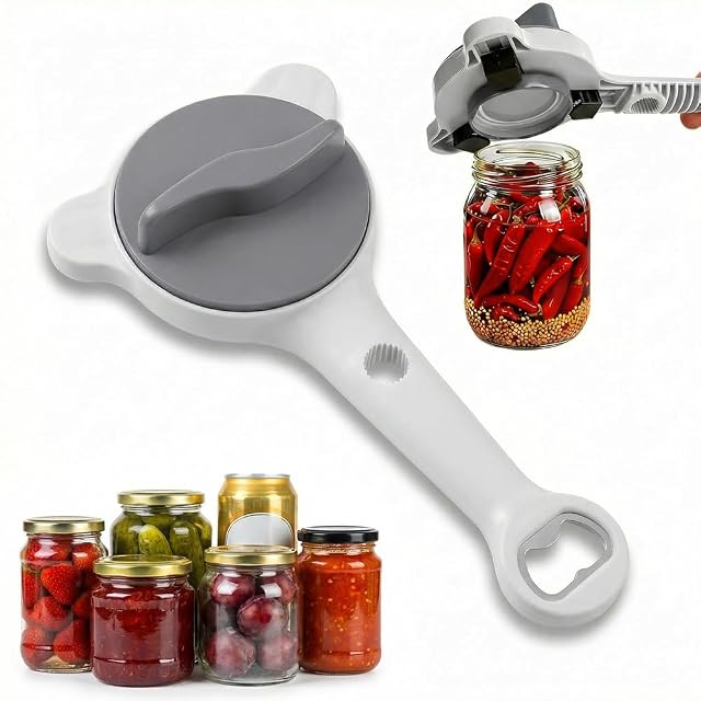 4-in-1 Jar Opener 2026 New Multi-Functional Retractable Jar Bottle Opener Stainless Steel Jar Opener for Kitchen Use Easy