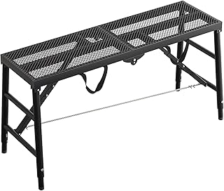 YYOBK Portable Scaffolding Equipment, Step Ladders Multipurpose Folding Work Platform Scaffold Tower Stool Bench Adjustable Height, Galvanized Steel Welding, 900 Lbs Maximum Load (Size : 150cm)