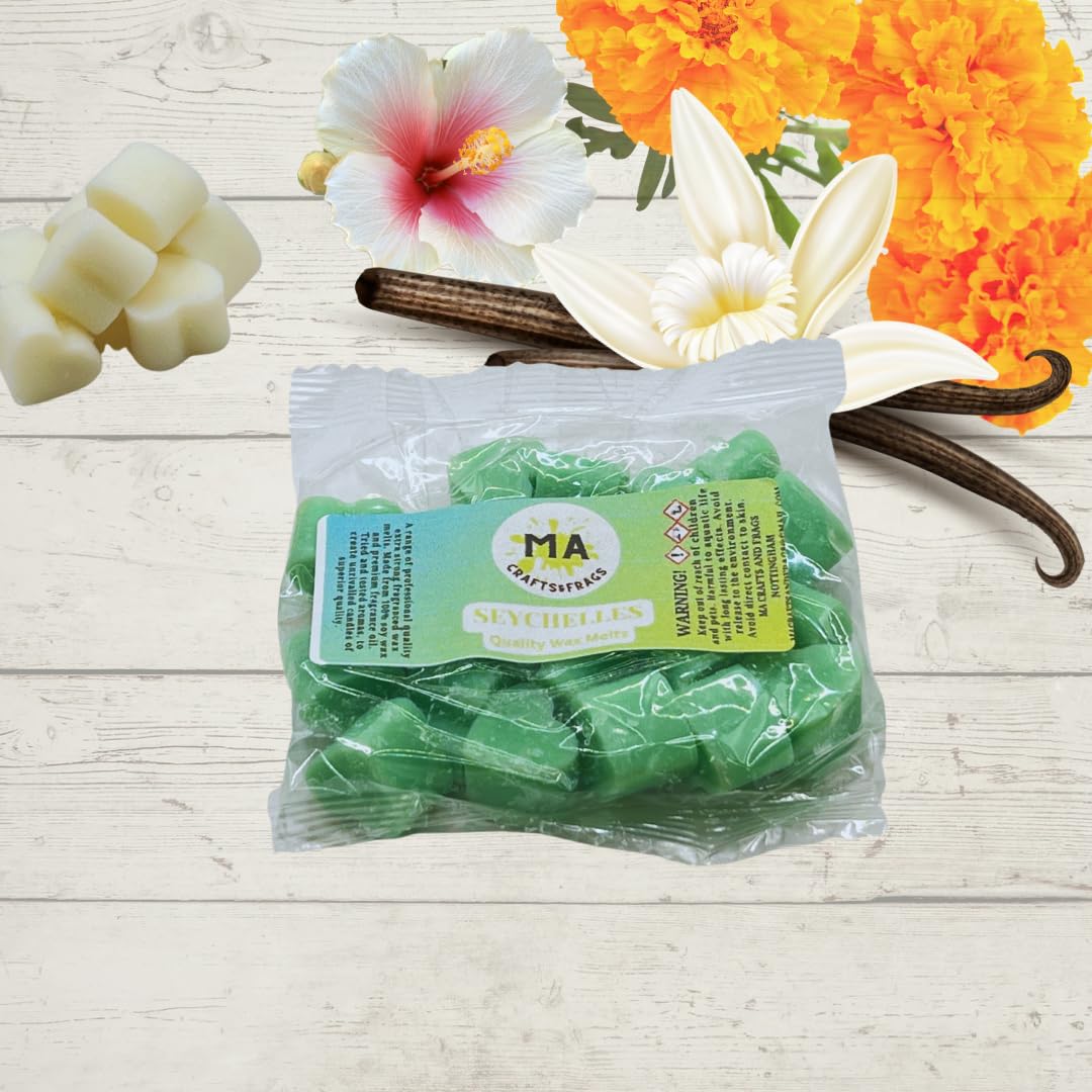 20 x Highly Scented Wax Melts Mini Hearts Handmade, Cruelty Free, Vegan Many fragrances (Seychelles)
