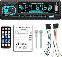 Som Automotivo, Bluetooth, MP3, USB, FM, Micro SD, Painel LED 7 Cores, Controle Remoto