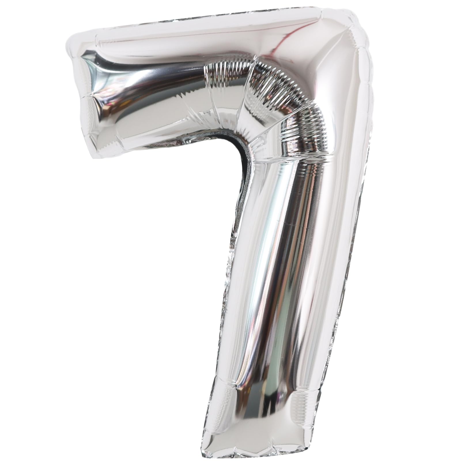 TONIFUL 16 Inch Silver Number 7 Balloon for 7th Birthday Party Decorations