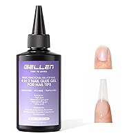 Vista 8 de Gellen Gel constructor de uñas transparente de 3.4 fl oz, gel fortalecedor de color duro, construcción de ápice de uñas, gel de uñas UV de larga