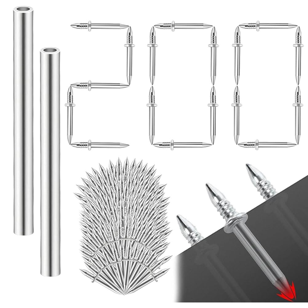 Vjsujehgy Hardware Carbon Steel Nails For Seamless Installation,Double-Head Skirting Thread Seamless Nail,Skirting Marking
