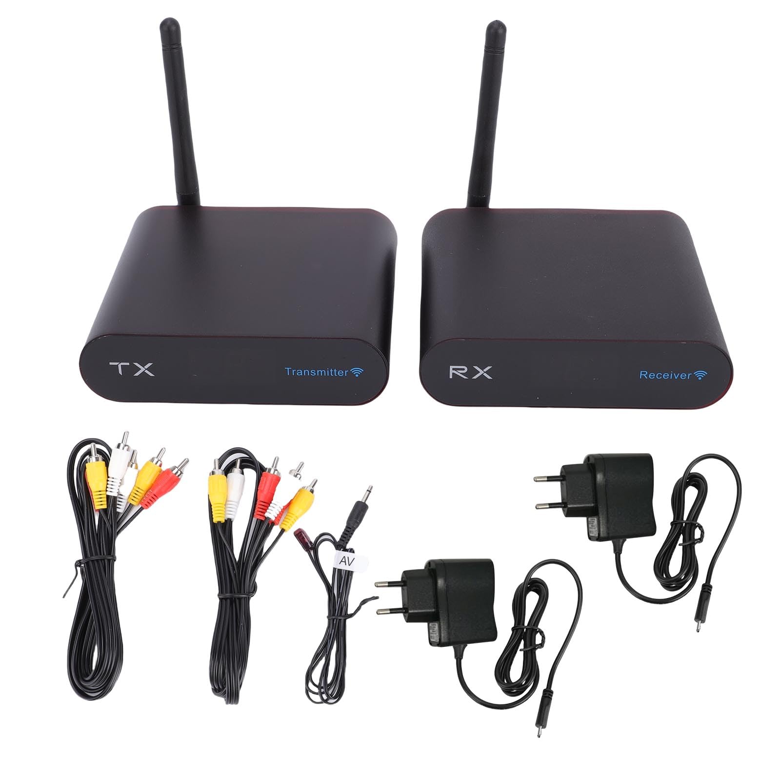 Vikye Bezprzewodowy Przedłużacz HDMI, 400 M / 1312,34 Stóp Zestaw Bezprzewodowego Nadajnika i Odbiornika HDMI, 8-kanałowy Adapter Audio do Telewizora Głośnik Zasilany z Komputera PC (wtyczka UE)