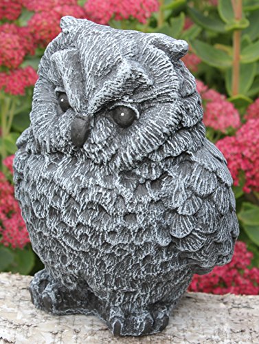 Steinfigur Eule klein Steinguss Schiefergrau - 4260185270650 Steinfigur Eule klein Steinguss Schiefergrau