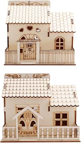 Miniatura 9 de Alcancía, innovadora caja de ahorro de dinero de madera villa caja de almacenamiento de casa modelo banco de dinero para decoración del hogar, ideal