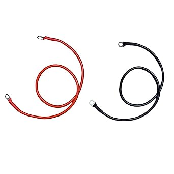 Daystar 10 Sq Mm Red and Black Battery Connecting Cables (2 Feet Each)