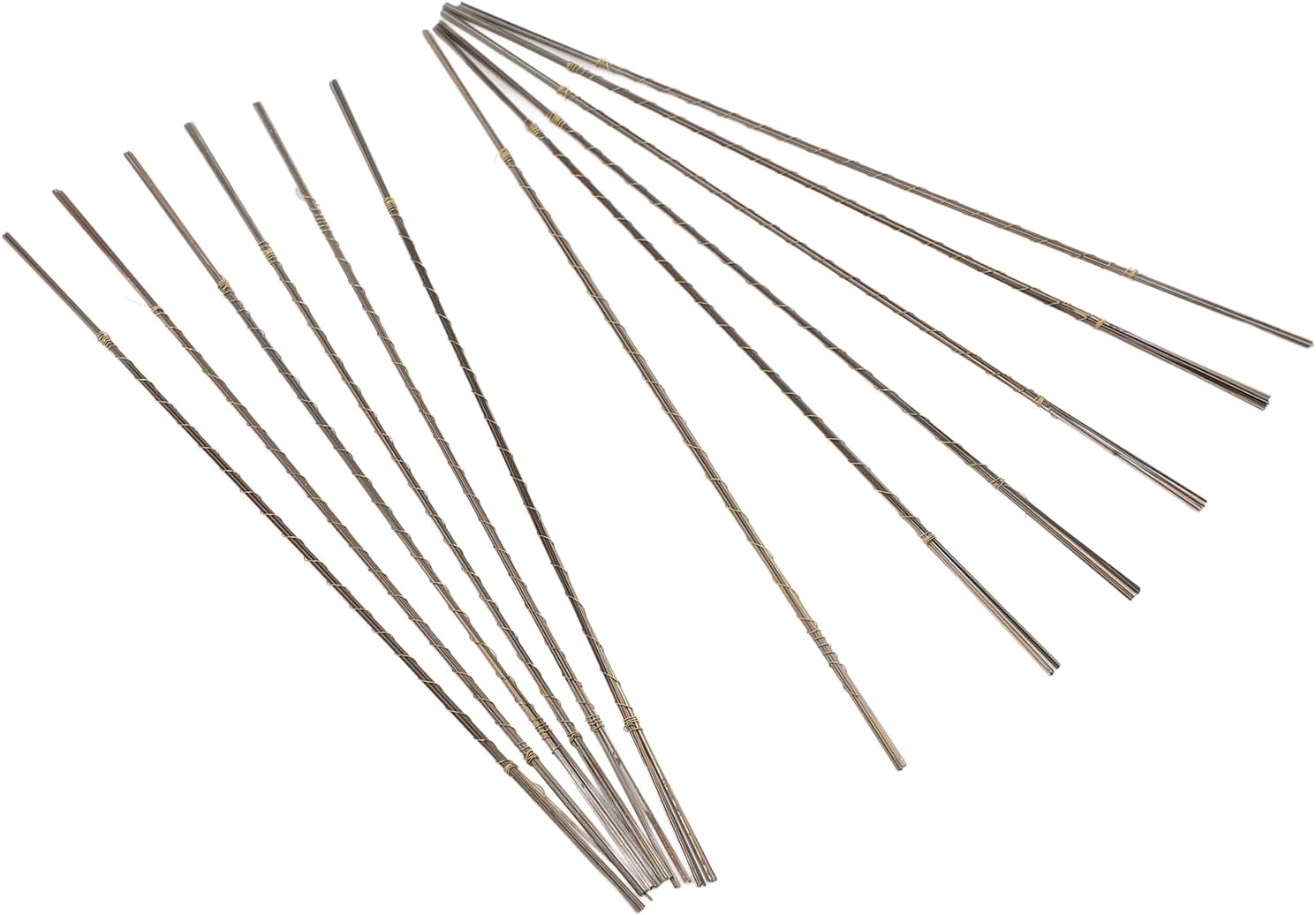 Pilipane Spiral Scroll Saw Blades High Hardness Premium Metal Cutting Tools with Spiral Teeth 7/0 for Wood Jewelry Making Metal Working Crafts 133mm Length 0.16mm Thickness 144PCS
