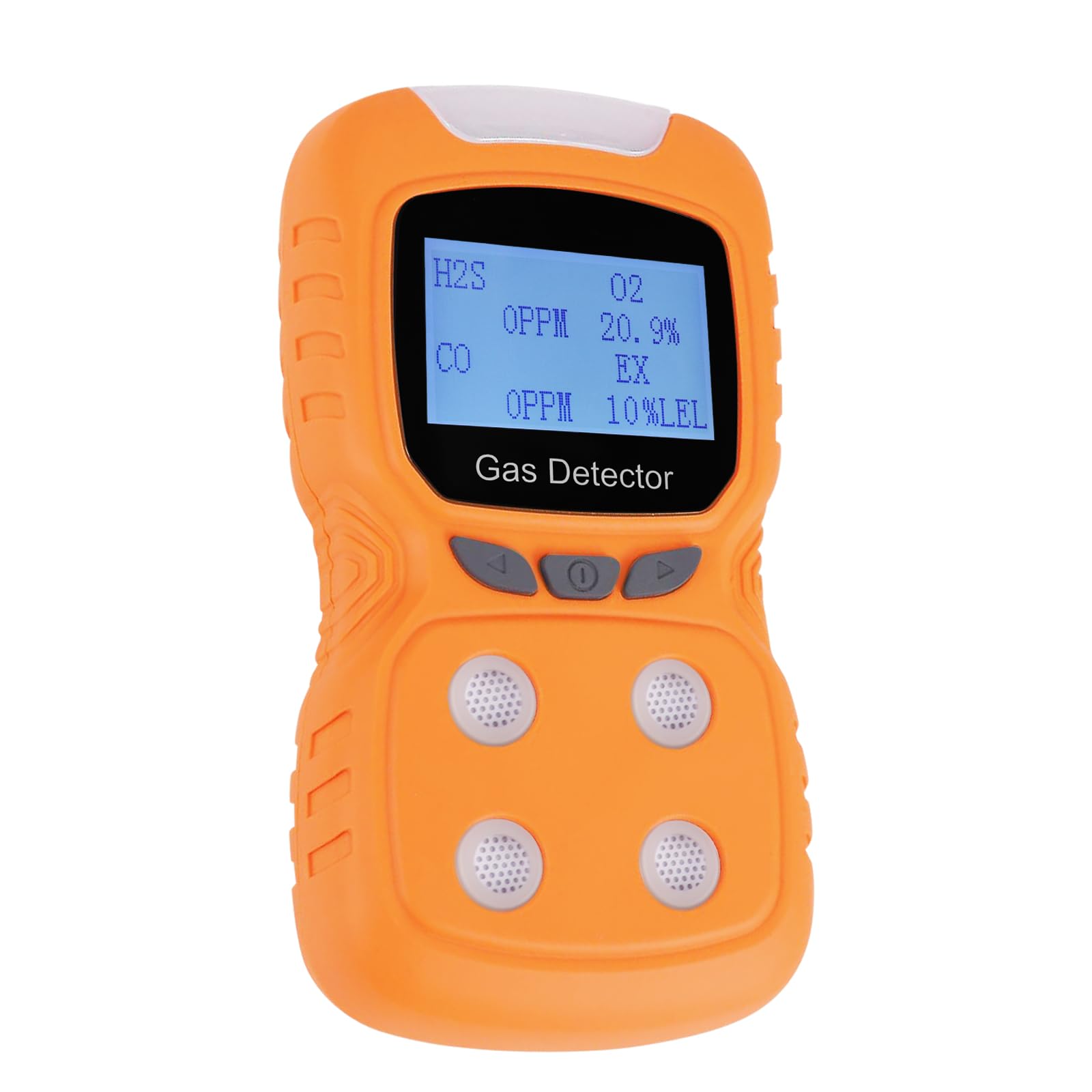 4 Gas Detector H2S, O2, CO, LEL Personal Rechargeable Gas Sniffer Accurate Gas Clip Monitor with Sound, Light, and Shock Alerts