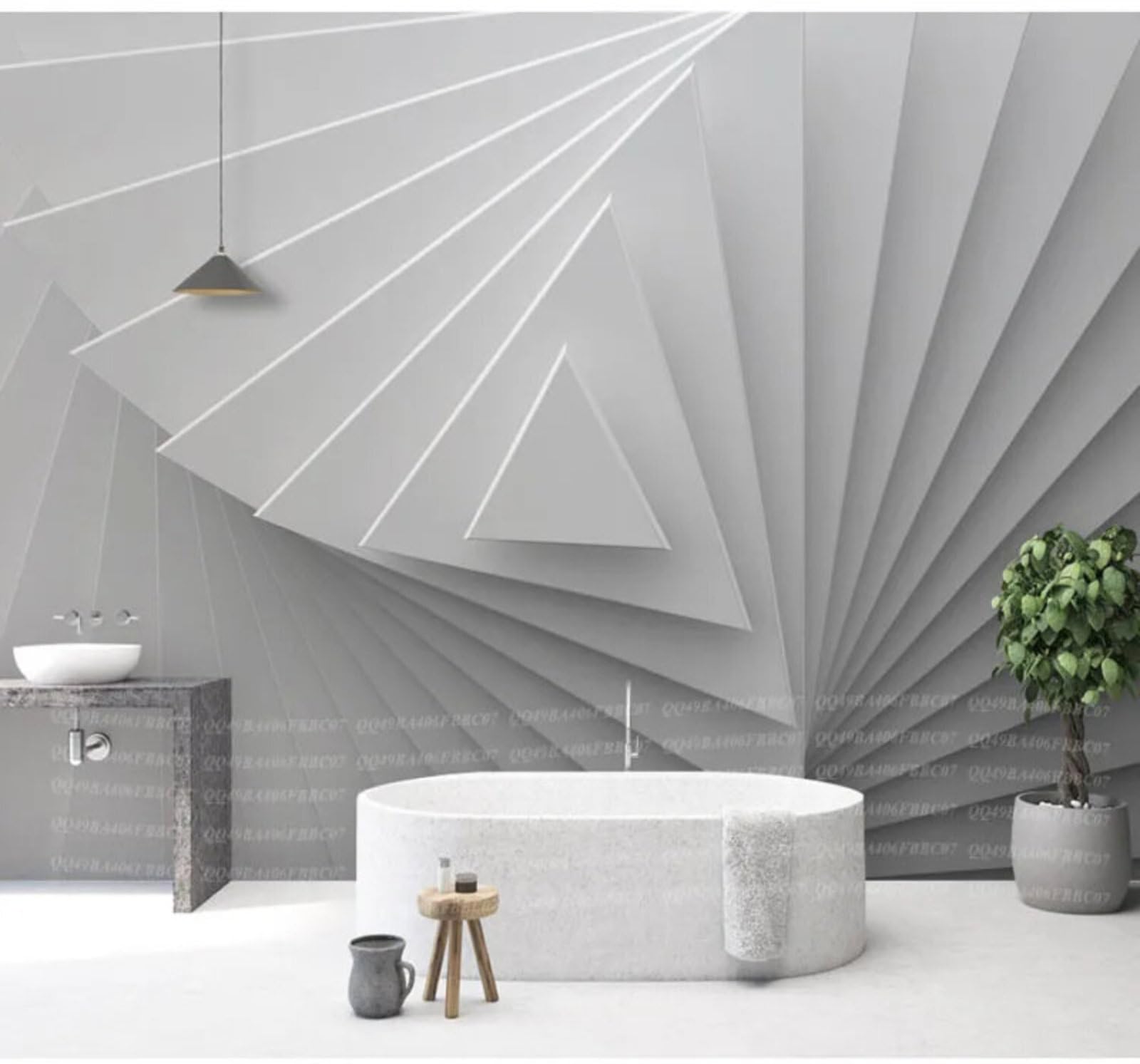 Abstract Creative Three Dimensional Geometric Unique 3D Wallpaper Easy Install Feature Office Living Room Sofa Bedroom TV Background Wall Decoration-400cm×280cm