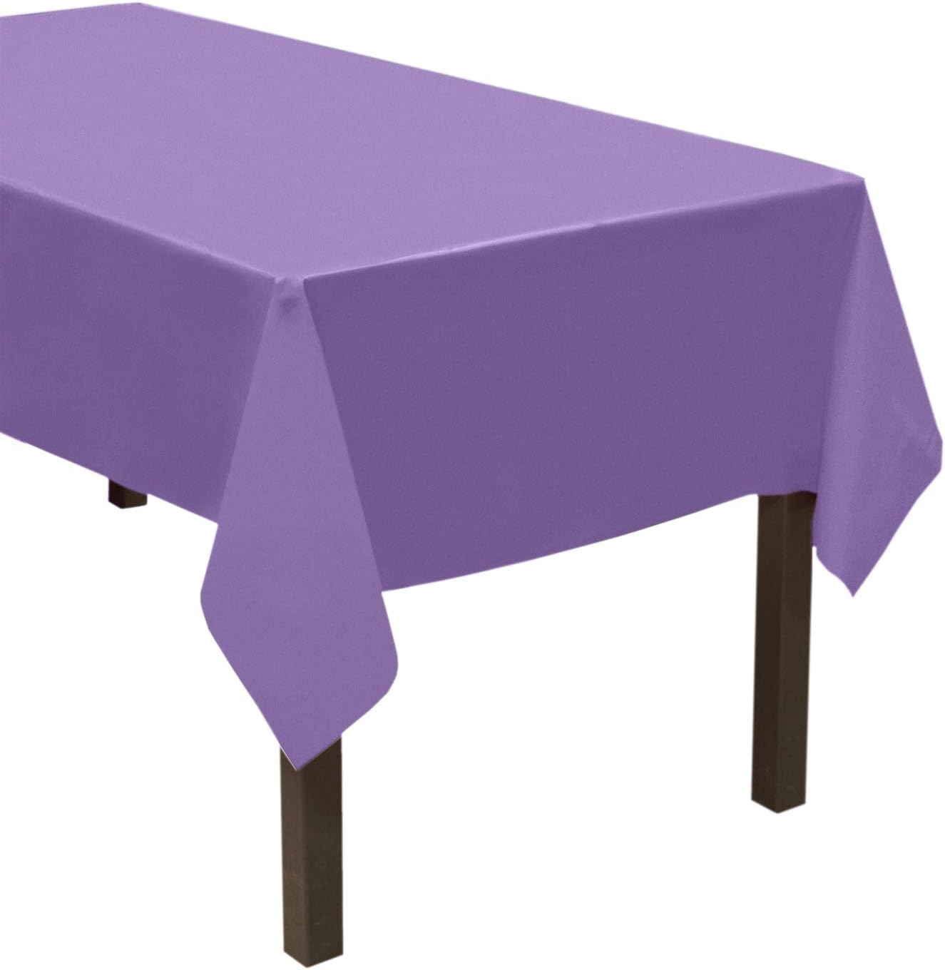 Party Essentials Heavy Duty Plastic Table Cover Available in 44 Colors, 54" x 108", Royal Purple
