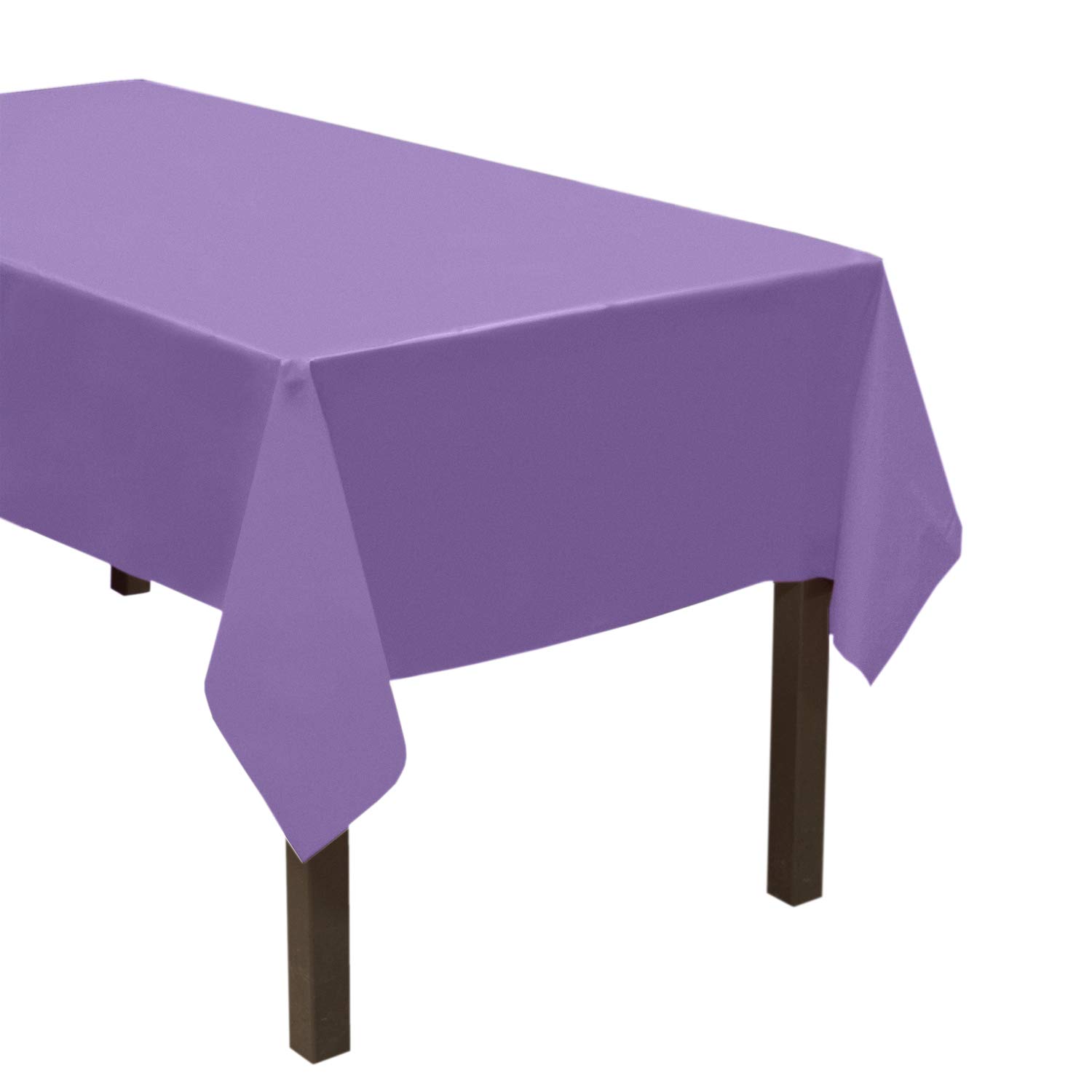 Party Essentials Heavy Duty Plastic Table Cover Available in 44 Colors, 54" x 108", Royal Purple