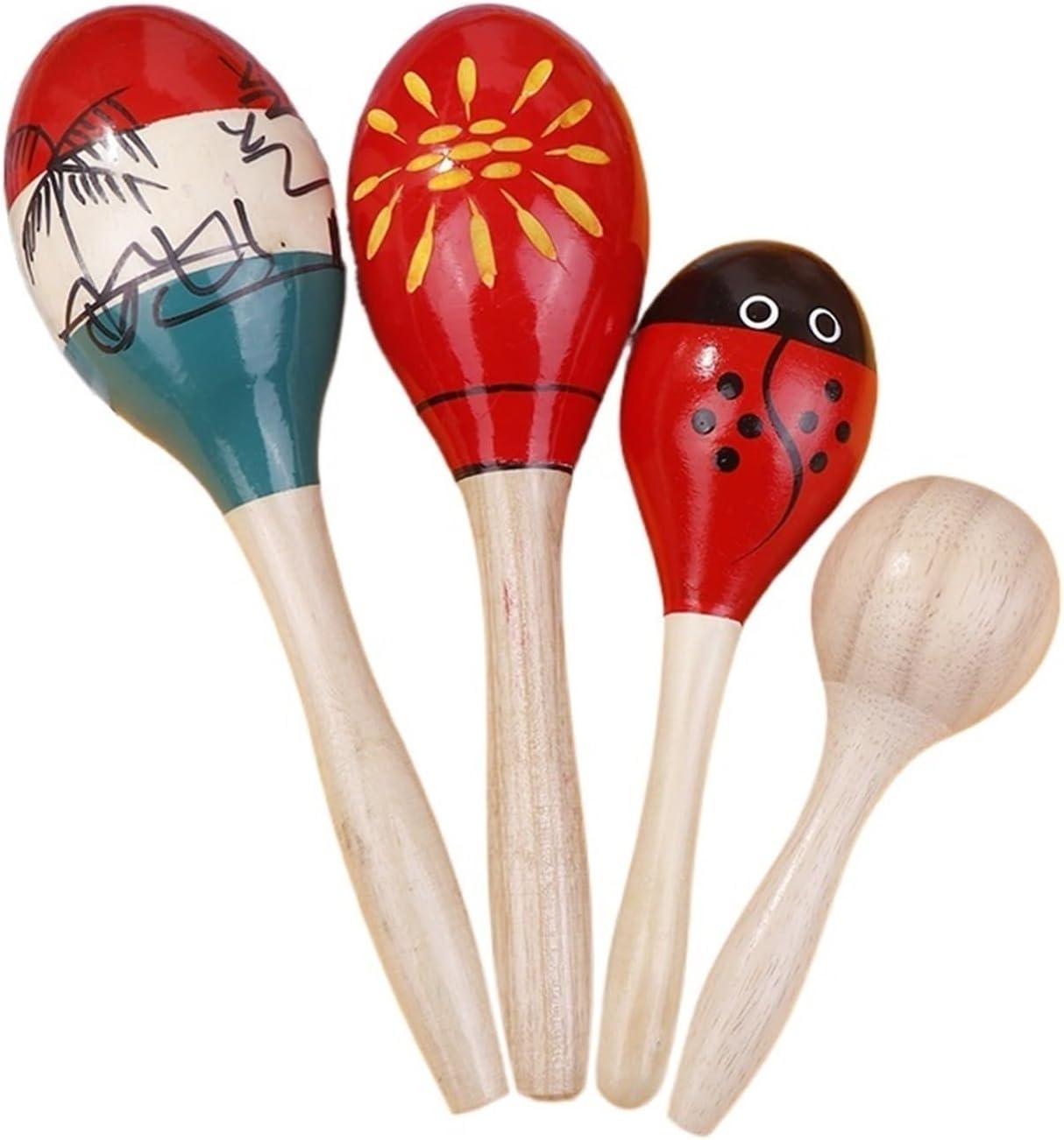 maracas, Wooden Sand Hammer Party Percussion Shakers,for music event(A)