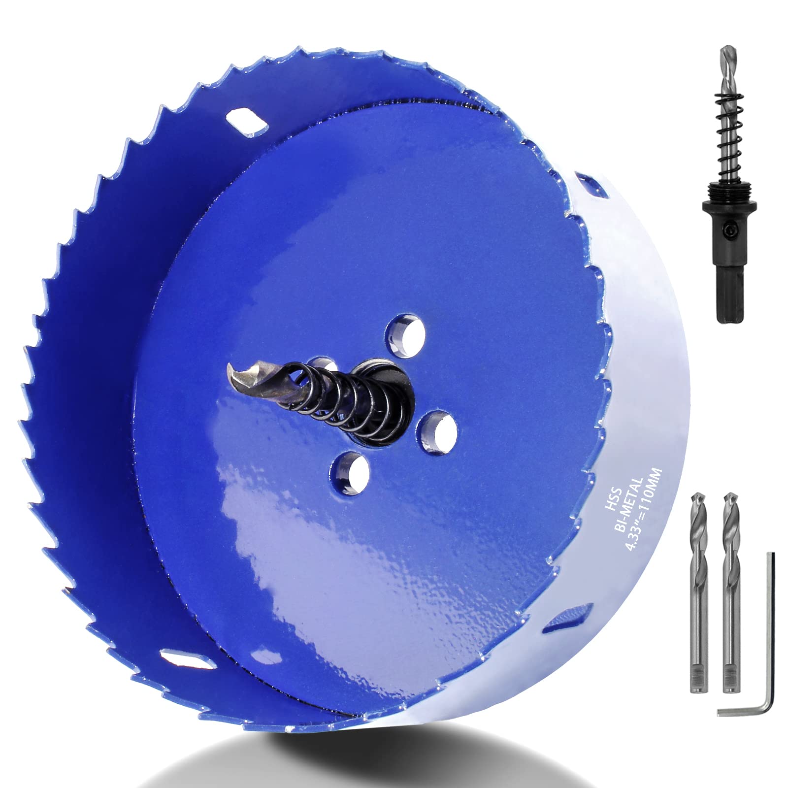 Luomorgo 110mm/4.33 inch Hole Saw Cutter, 1 1/4 inch Cutting Depth — image 1