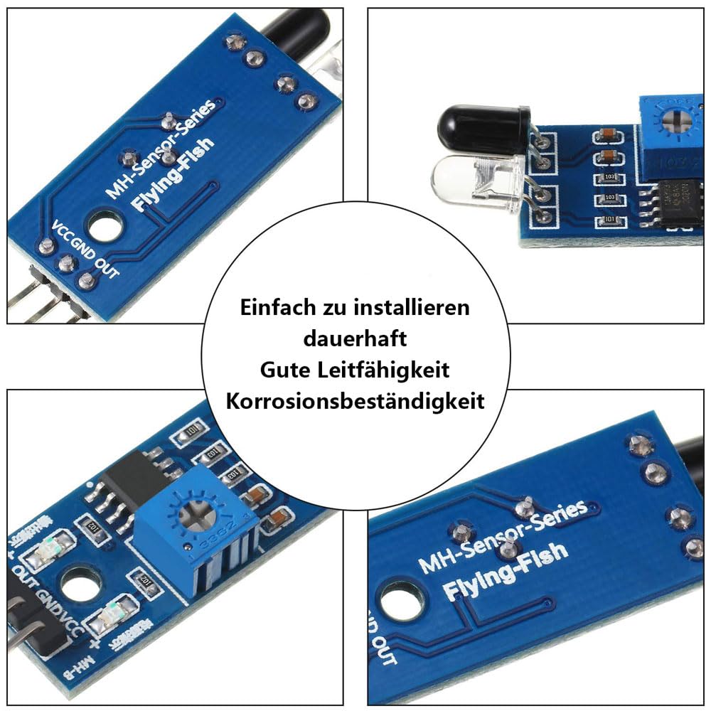 Sensori A Infrarossi Per Robot - 3 Pezzi, Rilevamento Ostacoli E Linee, Compatibile Con Smart Car