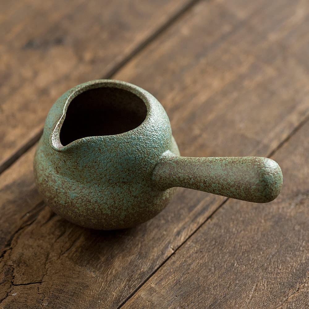 Pichet à poignée en poterie grossière Pichet à thé Domestique Service à thé Kung Fu Antique Théière en céramique，