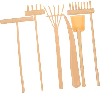 Garneck Zen Sand Garden Tools 6Pcs Zen Garden Tools Zen Sand Tray Tools Zen Garden Rake Zen Garden Rakes Sand Tray Miniatures Rake