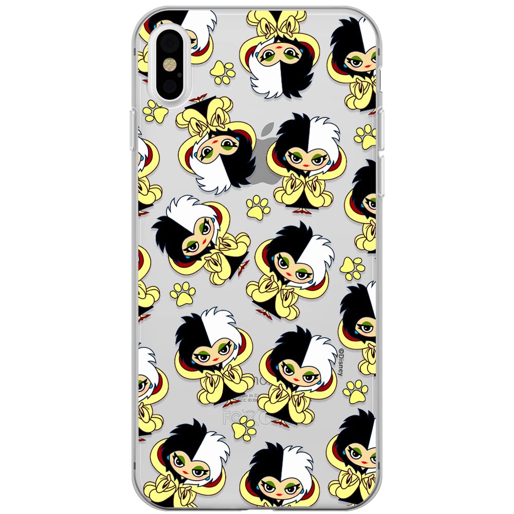 ERT GROUP mobile phone case for Iphone XS Max original and officially Licensed Disney pattern Cruella 007 optimally adapted to the shape of the mobile phone, partially transparent
