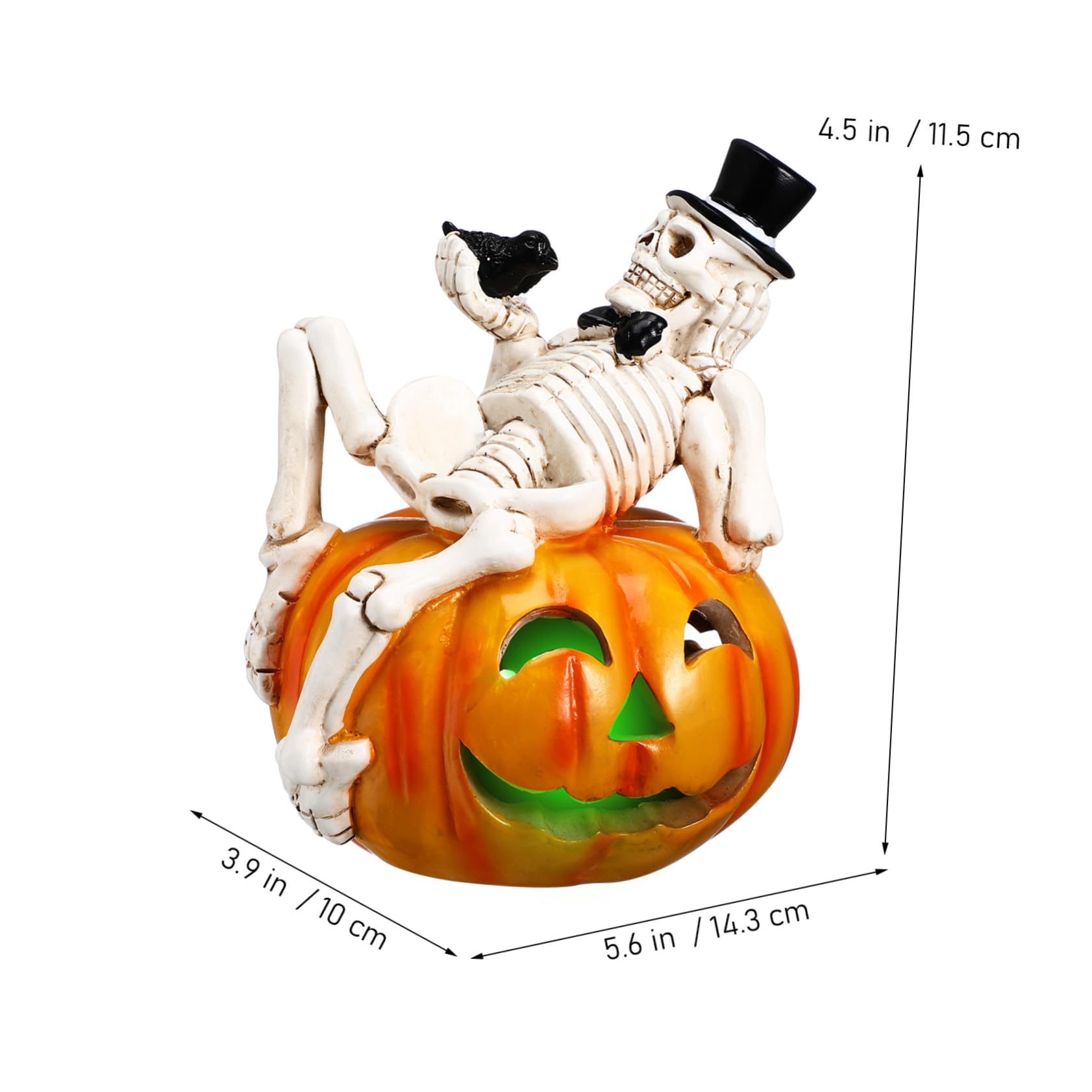 TOYANDONA Pumpkin Lamp Led Skull Light Halloween Decor for Indoor Use Fun Faux Pumpkin Decoration for Parties and Mantels Safe Material Spooky Illumination