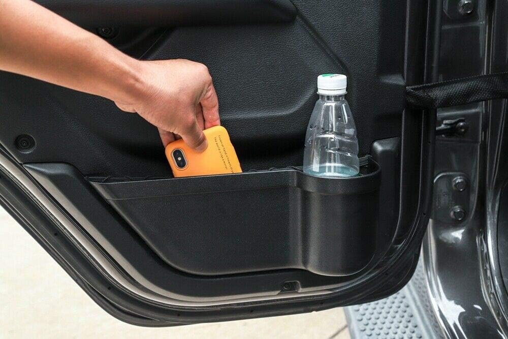 JeCar Rear Door Pocket Storage Organizer Box Compatible with Jeep Wrangler 2018-2023 JL 4-Door, Door Net Replacement, Black