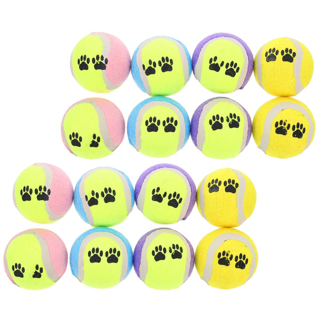 POPETPOP 16stücke Hundeball Aus Gummi Für Welpen Und Haustiere Kleine Tennisbälle Zum Werfen Und Apportieren Farbenfrohes Kauspielzeug Für Hunde Zum Energieabbau