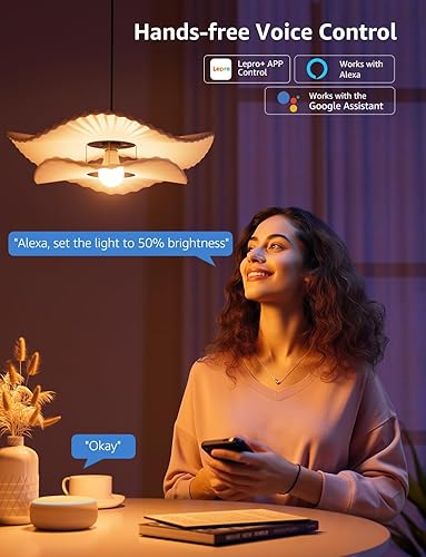 Miniatura 5 de Lepro Bombillas inteligentes B1 AI  WiFi y Bluetooth RGBWW Bombilla LED que cambia de color funciona con Alexa y Google Assistant, diseñador