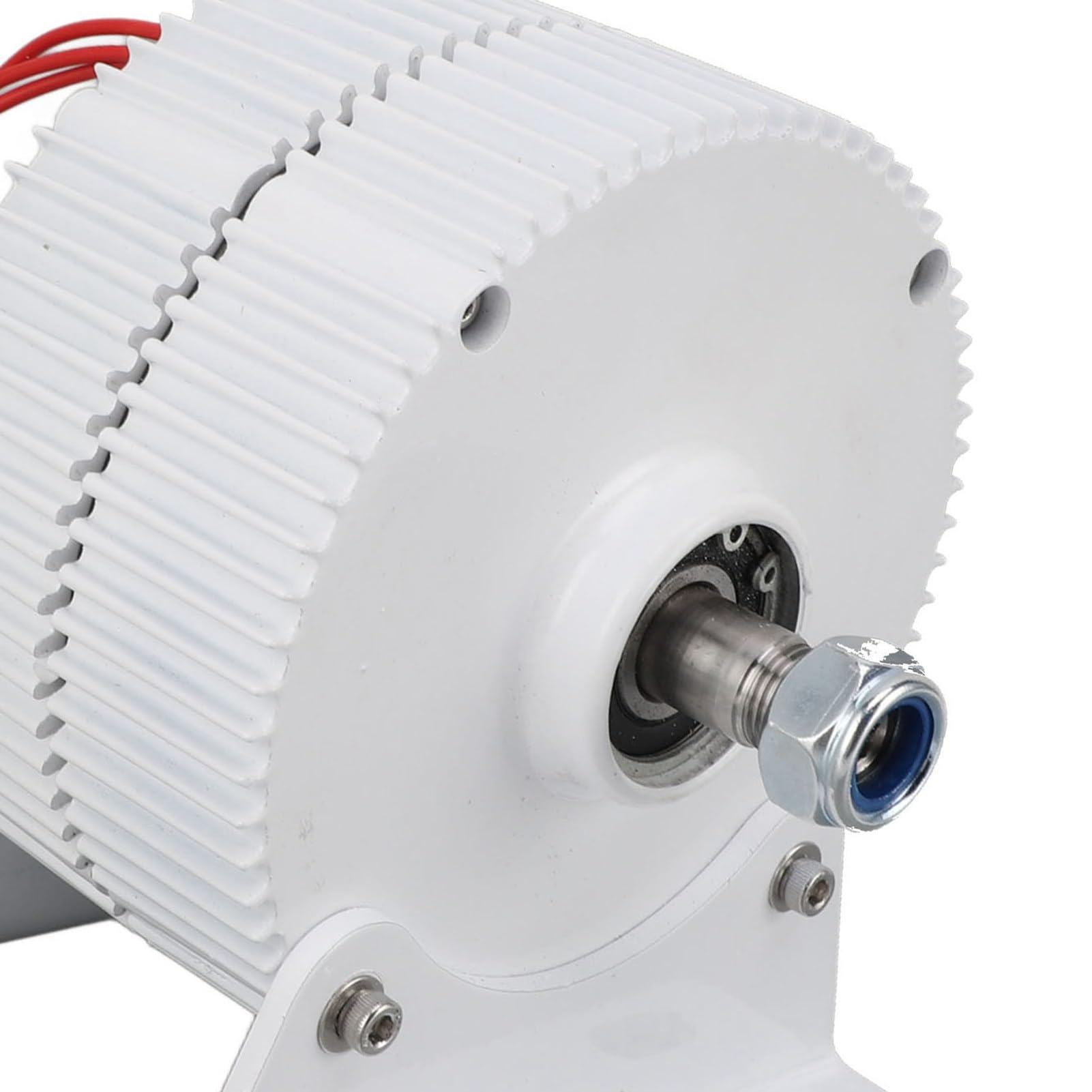 FTVOGUE Generatore a Magneti Permanenti con Alternatore Trifase, Generatore Sincrono a Doppio Albero in Lega di Alluminio 24 V 300 W con Base, per Utenti di Turbine Eoliche Verticali o Orizzontali