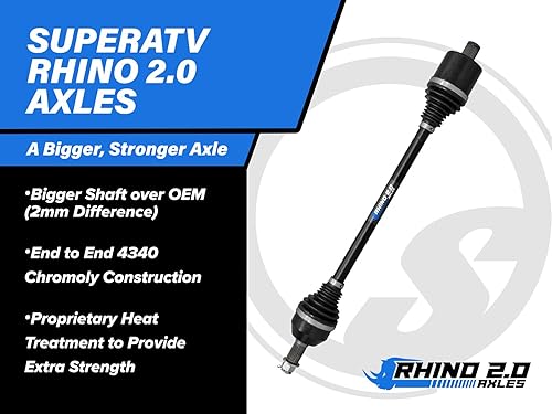 Miniatura 3 de SuperATV Heavy Duty Rhino 2.0Rear Right Axle Compatible with Can-Am Outlander (See Fitment For Years), Stronger Than Stock, Constructed with 4340