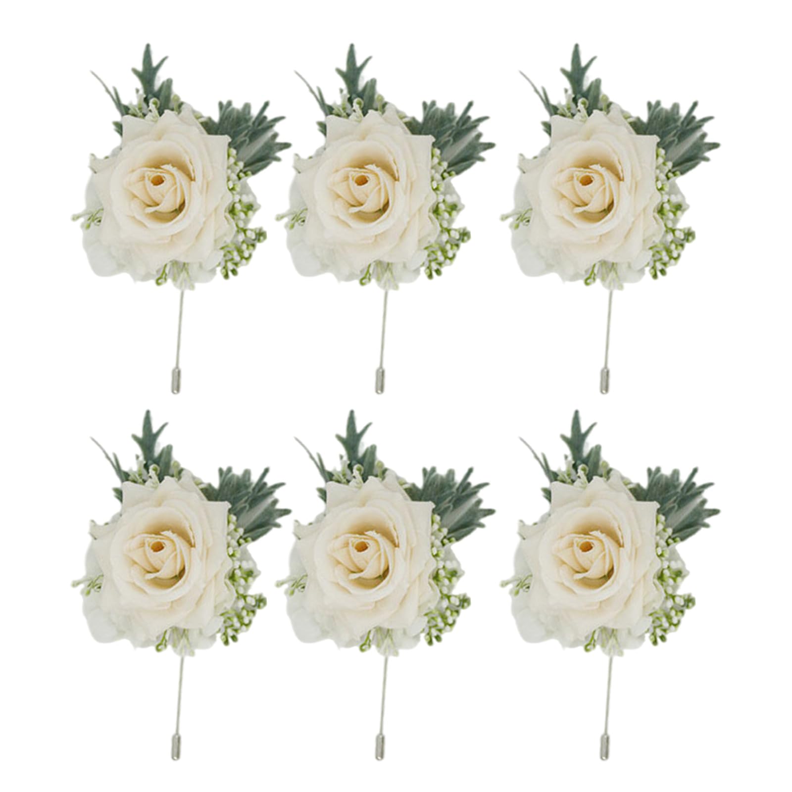XIGACGEH Boutonniere and Wristlet Set with Artificial Floral Design for Bridesmaids Grooms Formal Attire Bride Bridesmaid Groom Flower Accessories