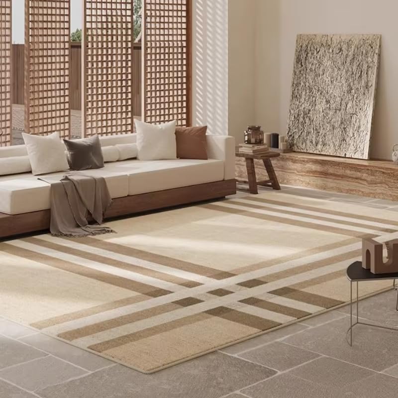 Tapis de salon nordique moelleux grand tapis de chambre 100x120