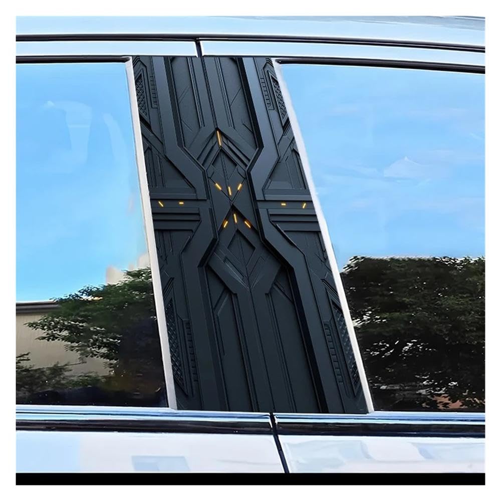 Body Parts 2pcs Car Door Post Decals Geometric Pattern B-Pillar Scratch Protection Sticker
