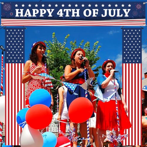 Bannière décorative intérieure à rayures et étoiles pour le 4 juillet - 6