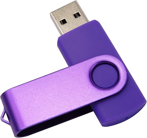 Miniatura 2 de Mini unidad flash USB de capacidad con 1 OTG (Micro USB) y 1 adaptador tipo C (USB-C) para teléfono móvil (púrpura 256 MB)