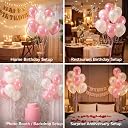 AMFIN Metallic Balloons white & Pink for Birthday Decoration (Pack of 50) gallery image