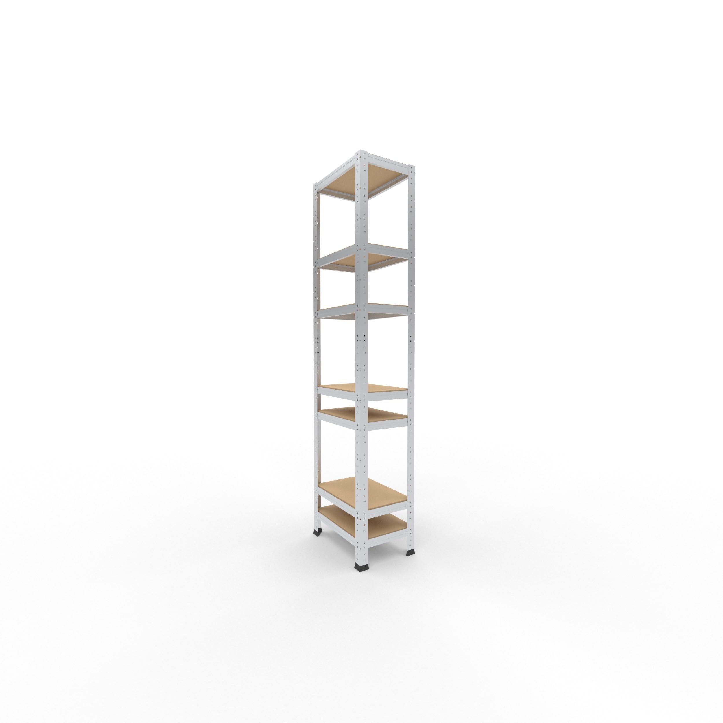 shelfplaza® 180x30x45cm HOME Scaffale metallo per carichi pesanti zincato con 7 ripiani con 125kg capacità di carico/Scaffali in metallo per garage come scaffali per ripostiglio o officina