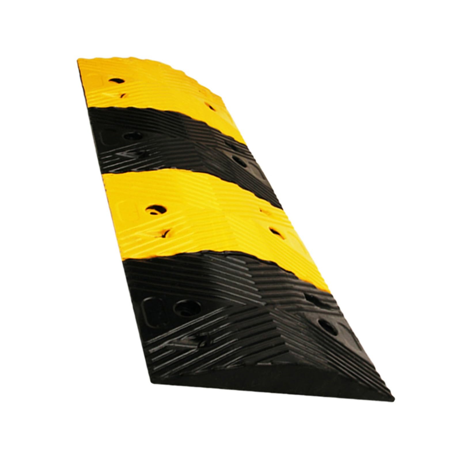 Diseño en negro y amarillo para gestión de tráfico con rampas modulares