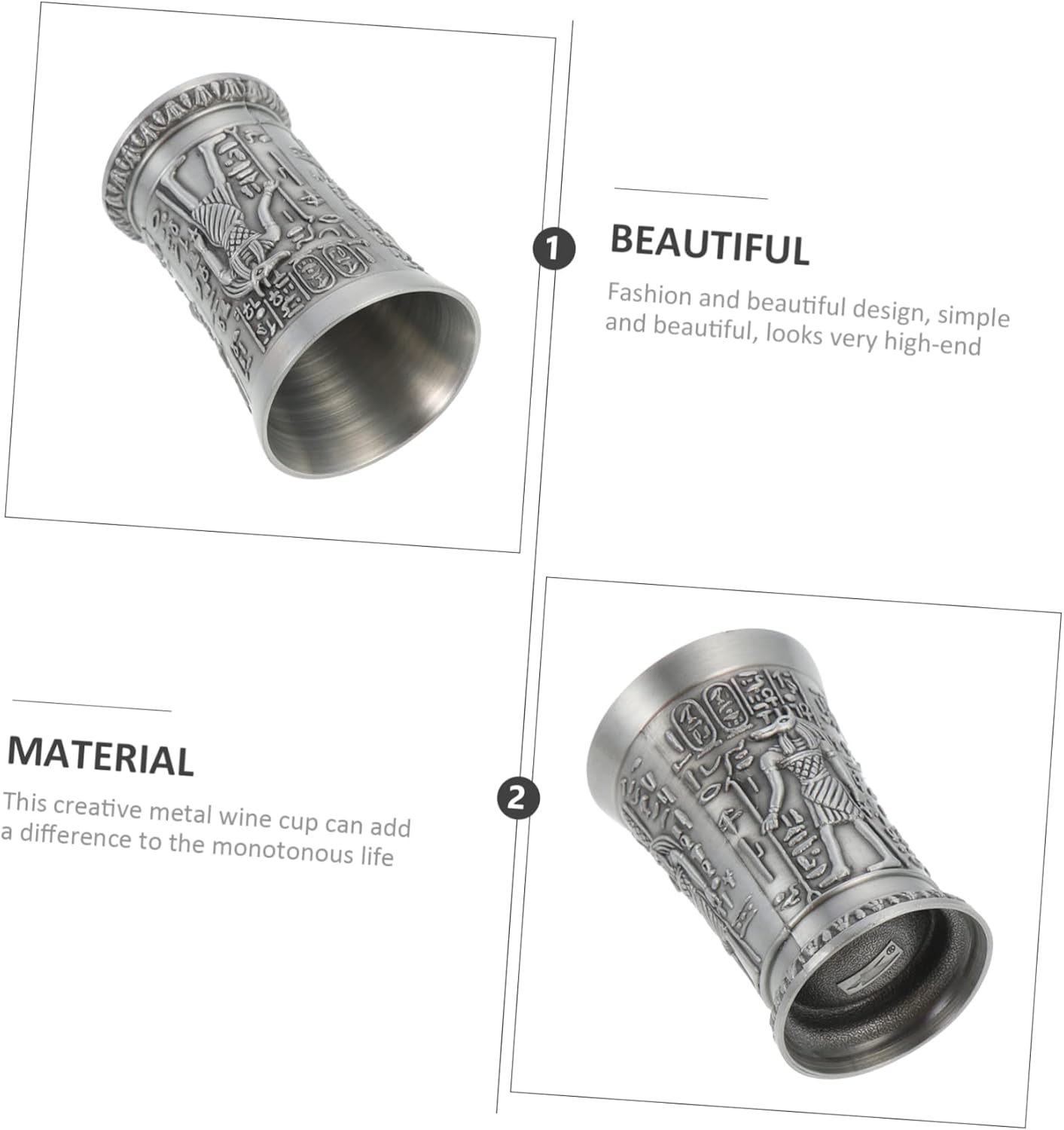 Vintage Chalice Goblet, Sacrifice Cup,Egyptian Style Wine Glass Metal Cups Cocktail Cups Alloy Cup Wine Cups Holding Cup Art Wine Cup Modern Wine Cup