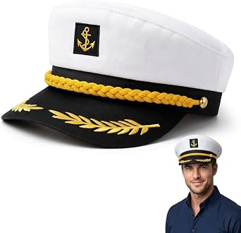 Captains Hat, Sailor Hat for Boat, Nautical Costume Accessory