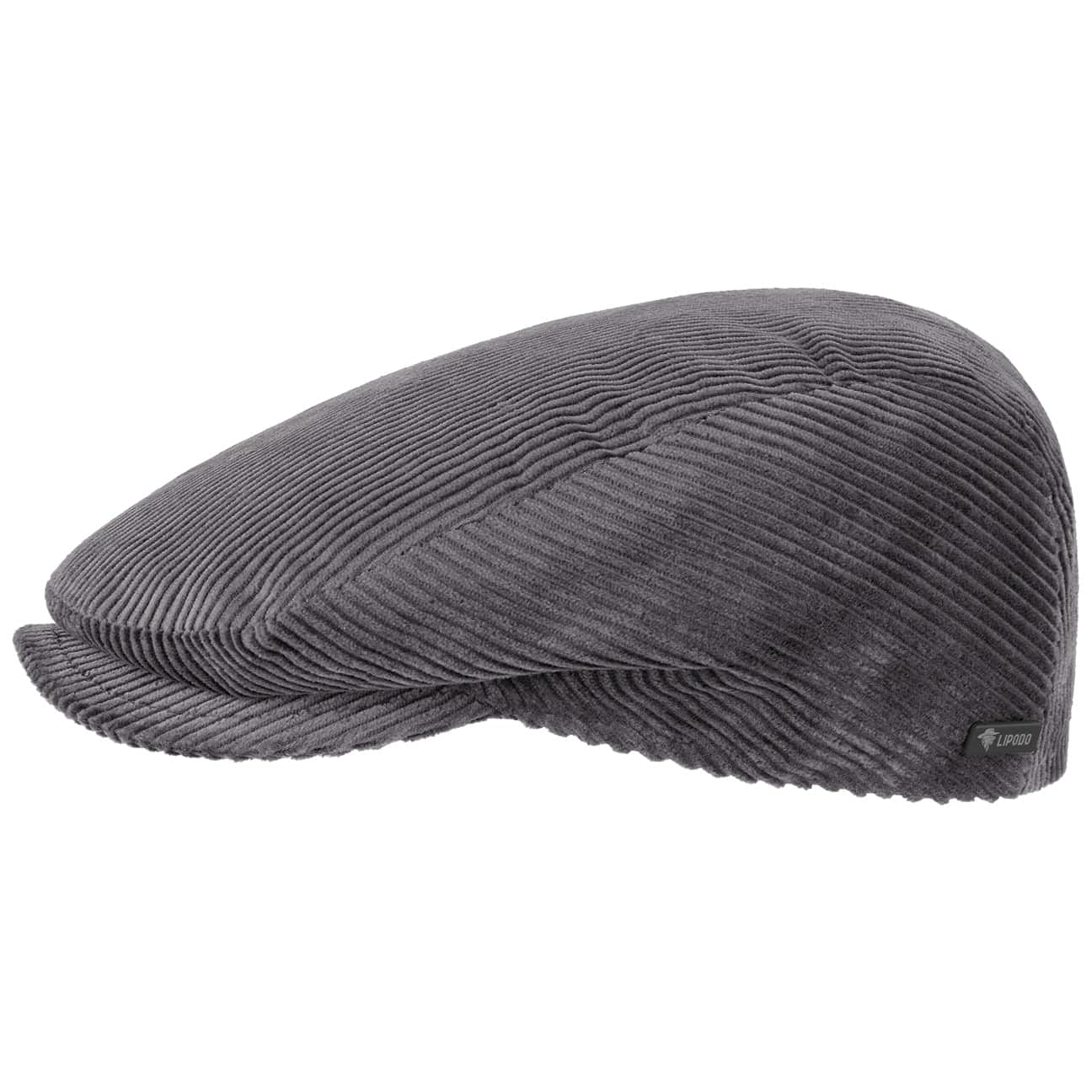 Lipodo Cordial Flat Cap - Made in Italy - Newsboy Cap Made of Cotton - Cord Men`s Cap with Quilted Lining Autumn/Winter - Peaked Ivy Cap