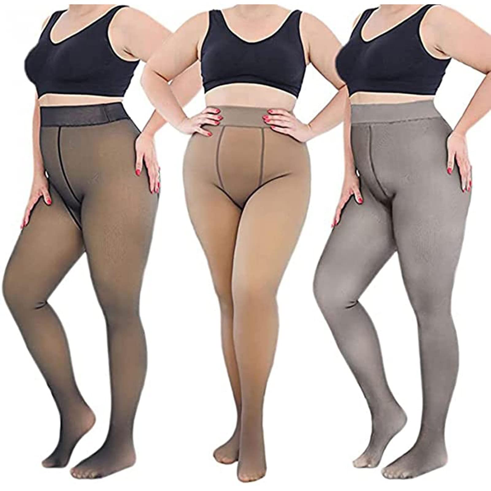 Collant Termici Donna Invernal Calze Termiche Collant Foderati In Pile Traslucidi Vita Alta Comodi Elasticizzati Spesse Collant Leggings Da Donna Termici Falso Traslucido Collant