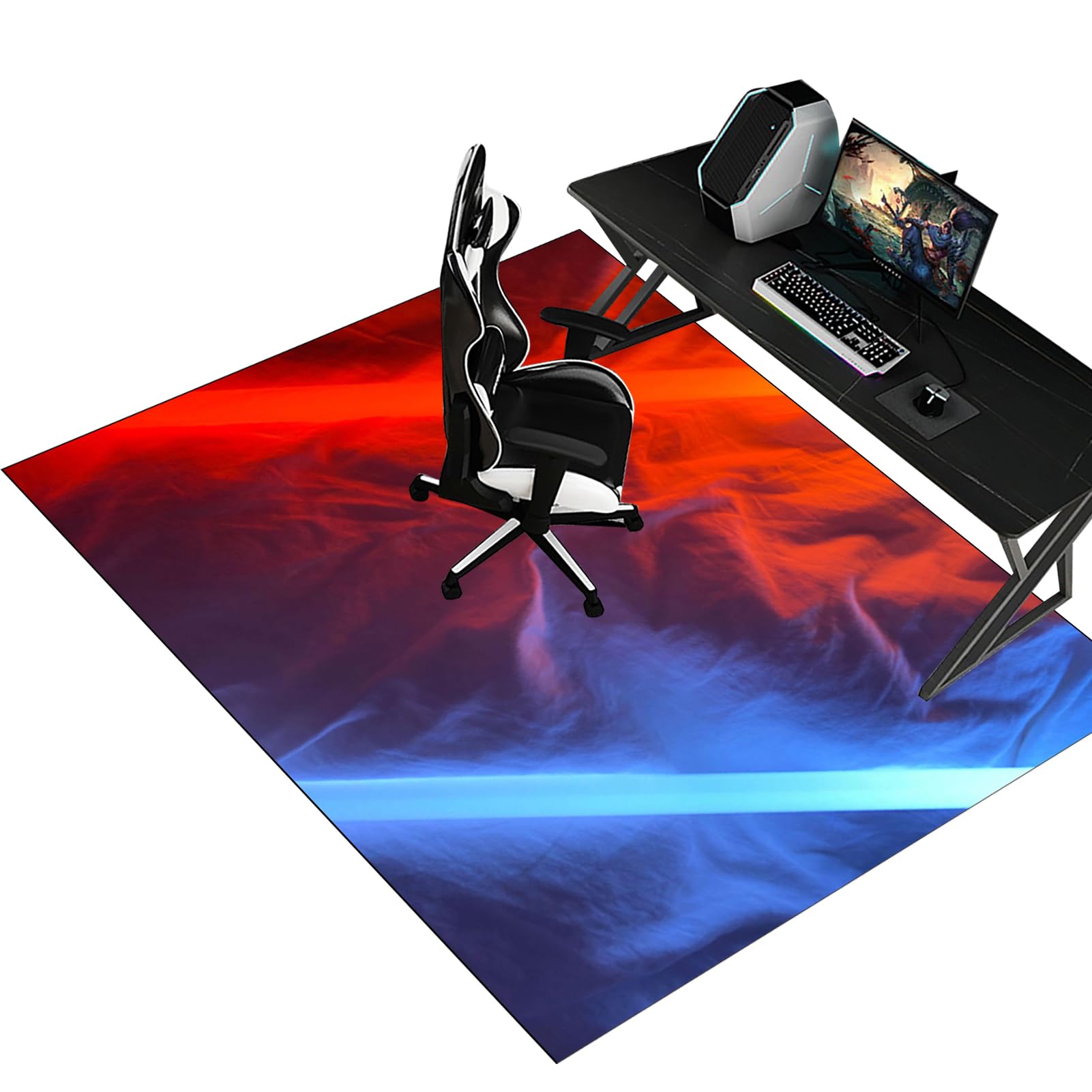 Durable Gaming Chair Protector | Office Desk Chair Mat | Non-slip Rectangle Mat - 150 x 180 cm for Hardwood, Tile, Laminate Floors