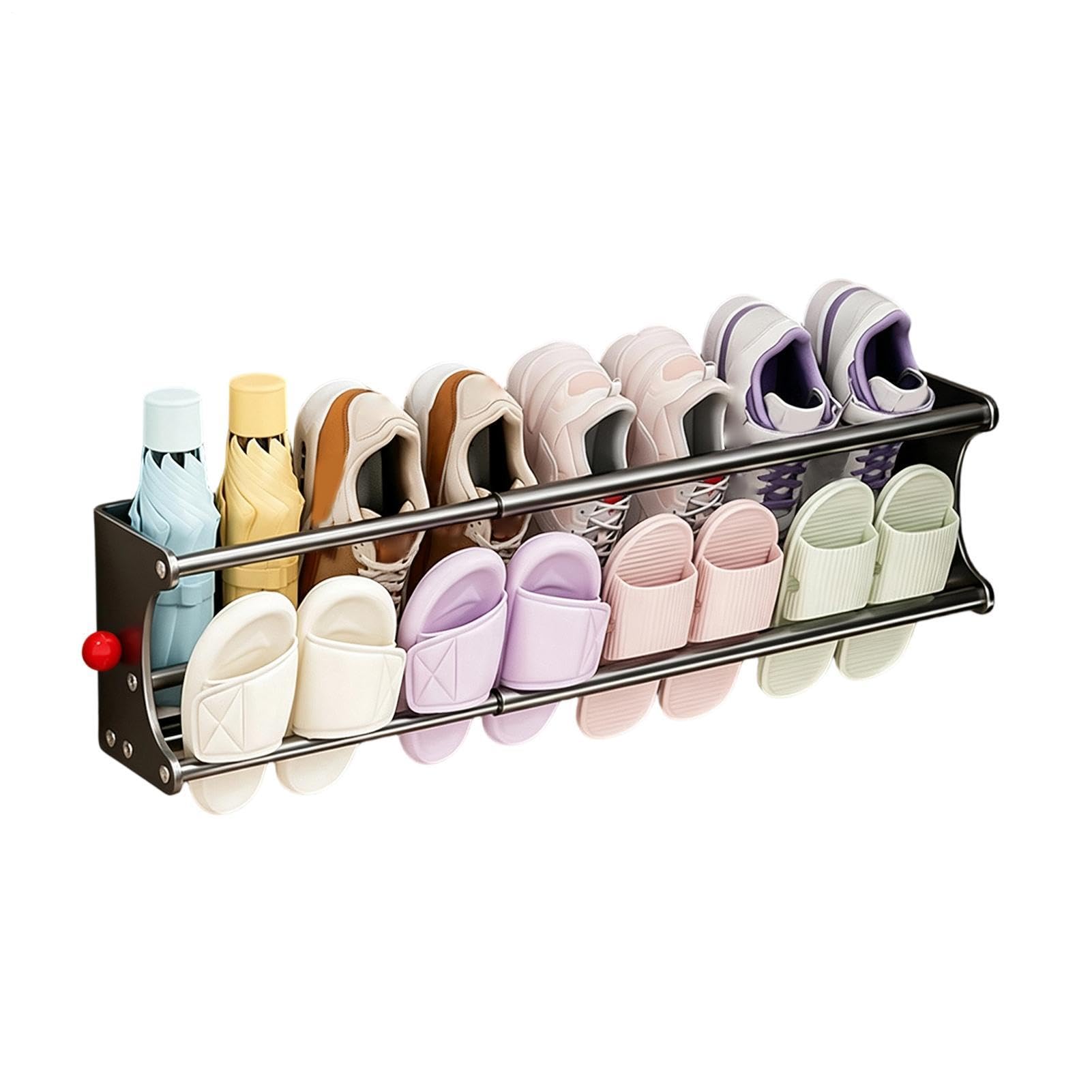 Percha Magnética Para Zapatos Colgador De Almacenamiento Compacto Doble