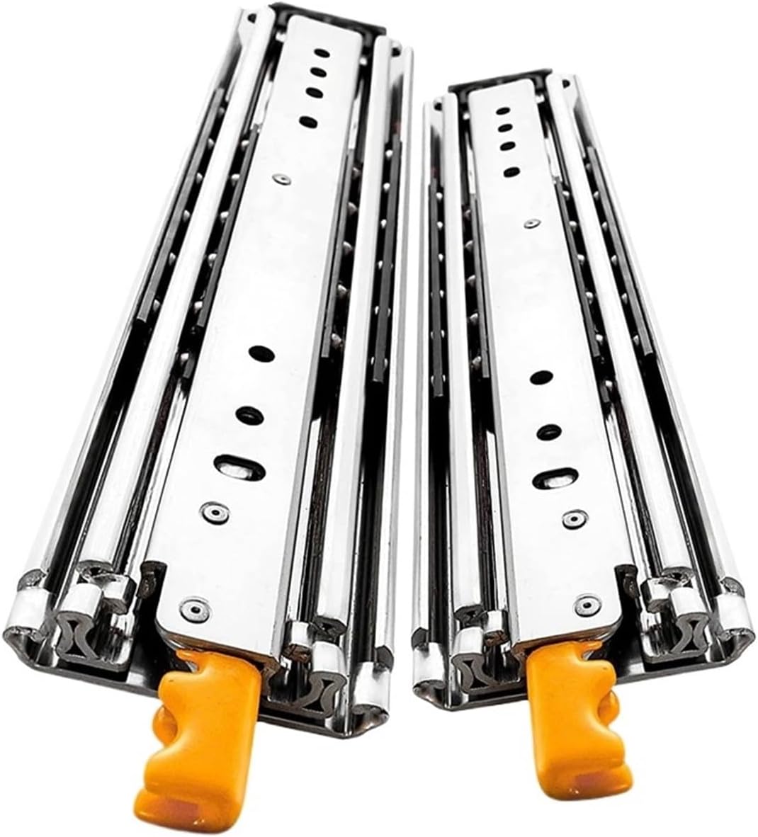 Drawer Rolling Bearing Slip Rail 1Pair 30 40 60Inch Heavy Duty Drawer Slides with Lock Full Extension Ball Bearing Locking Industrial(60inch(1500mm))