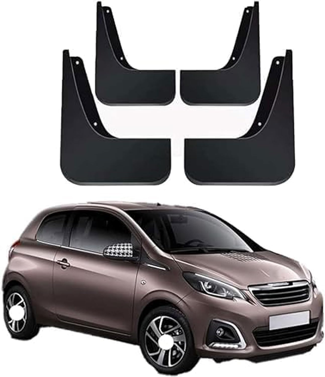 Zkning Mudguards Fender Splash Guards Mud Flaps For Peugeot 108 Hatch 2014 Car Protector Wheel Protection Accessories Front Rear Mudflaps