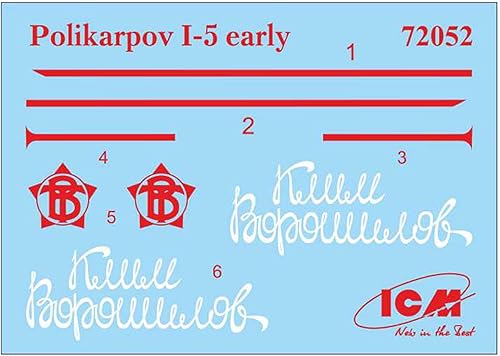 Miniatura 6 de ICM Modelos Early I-5 Kit de construcción de caza biplano soviético