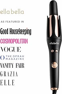 ELLA BELLA® Automatic Rotating Curling Iron • Auto Hair Curlers • Easy to Use • Digital Display to Accurately Control Temperature • Transform Your Look in Seconds • Ideal for Longer Hair