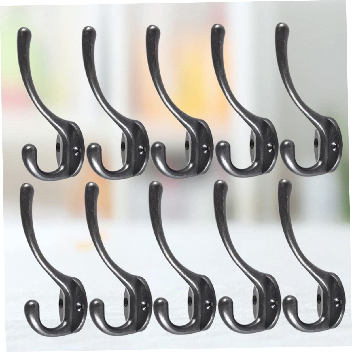 VASDEV 10 Uds. Perchas de Metal para Ropa, toallero, Albornoz, para Ropa, Gancho de Toalla de Metal, Gancho Adhesivo para Ropa, Ganchos Adhesivos Colgantes, Ganchos de Metal, Colgador de