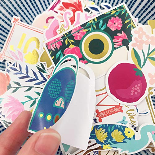 Enjonar 93Pcs Scrapbook Stickers Cardstock Stickers Floral Stickers Metallic Stickers Masking Stickers For Personalize Laptop Scrapbook Daily Planner And Crafts #TOP4