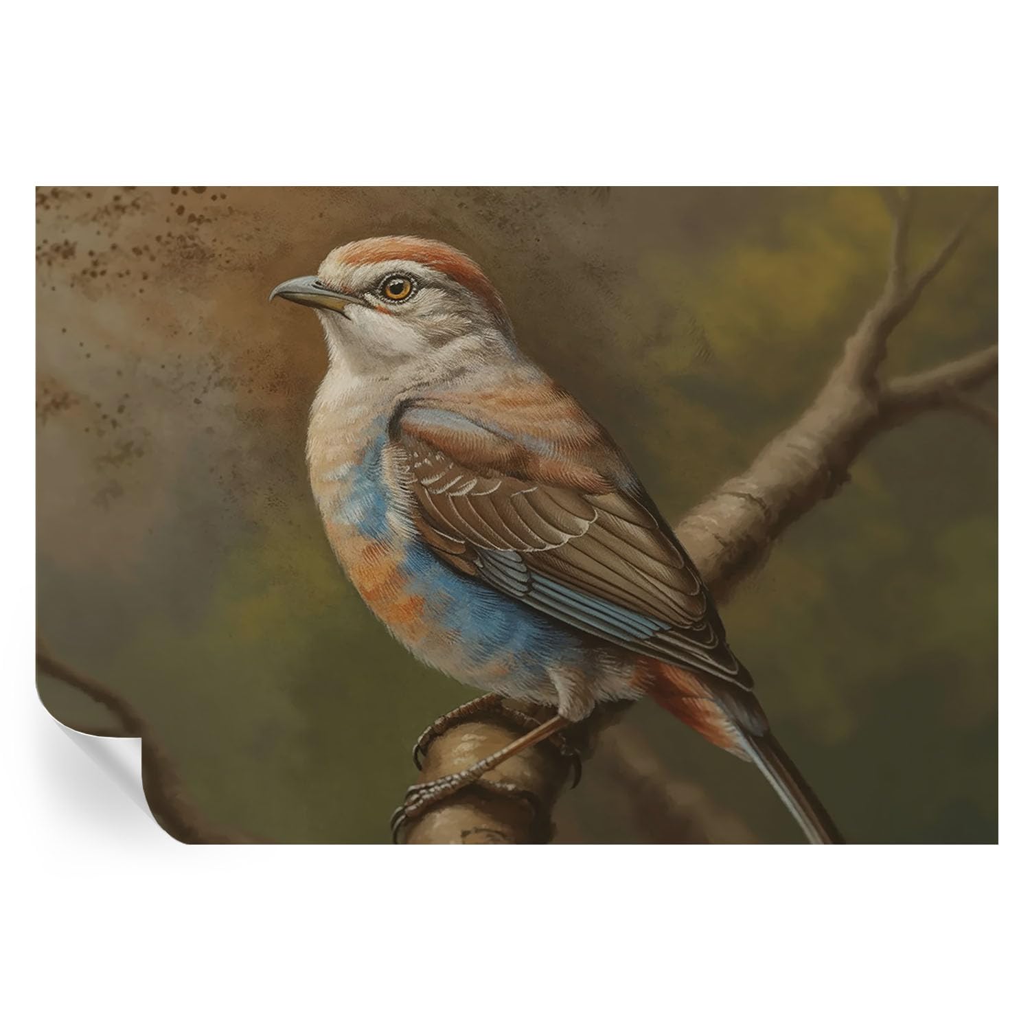 Revestimiento de pared autoadhesivo retrato de pájaro para llenar de vida tus espacios